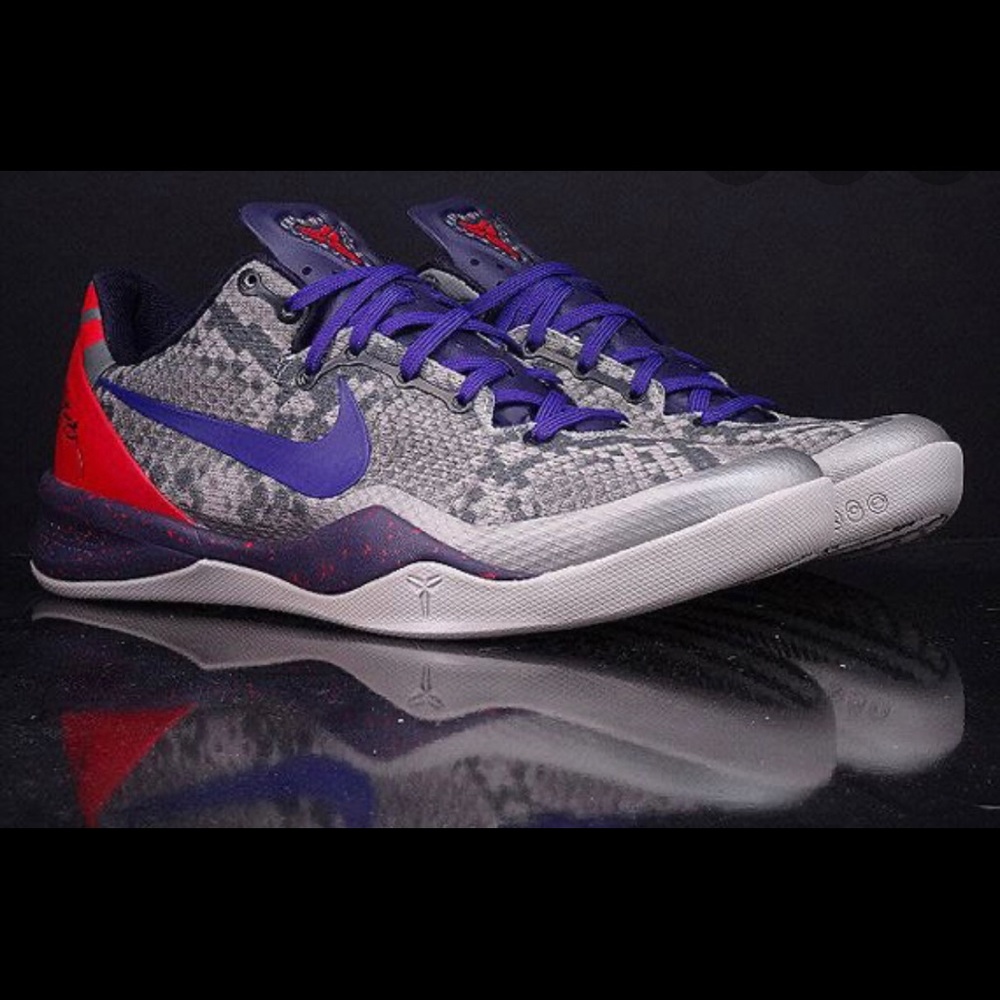 Kobe 8s Grey Red & Purple
